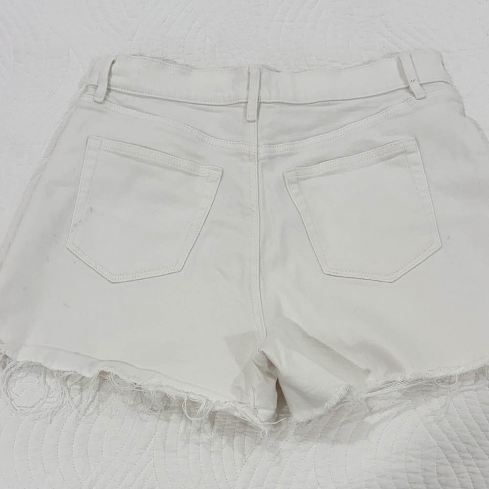 LOFT Summer Wear White Denim Cutoff Shorts with Frayed Hem - Picture 4 of 5